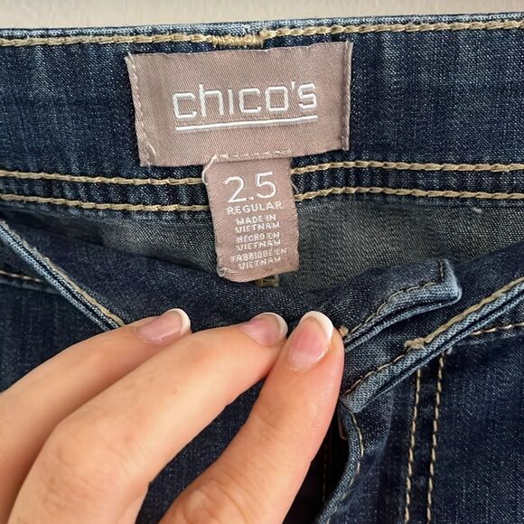 Chico's Blue Boot Cut Jeans Classic Style - Picture 3 of 7